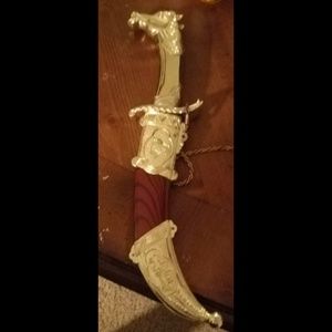 FANTASY HORSE HEAD GENGHIS KHAN DAGGER BLADE JIAND